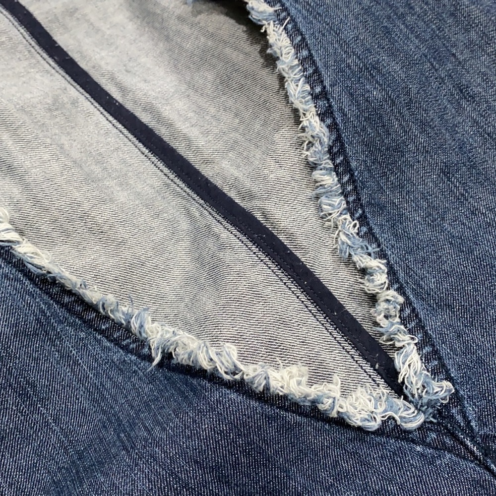 NWT AllSaints Frayed Reika Dress Sleeveless blue sz M - Picture 4 of 5